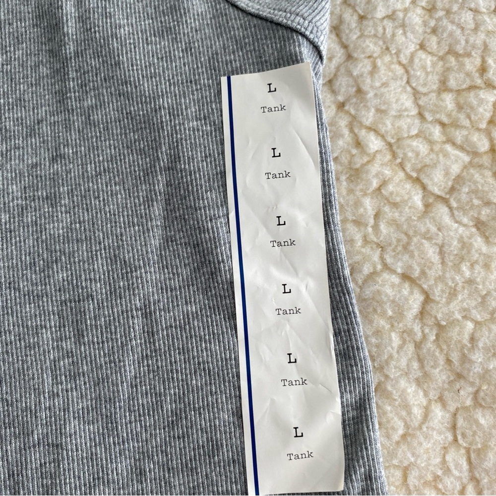 A New Day Gray Fitted Tank Top size Large - Picture 4 of 4